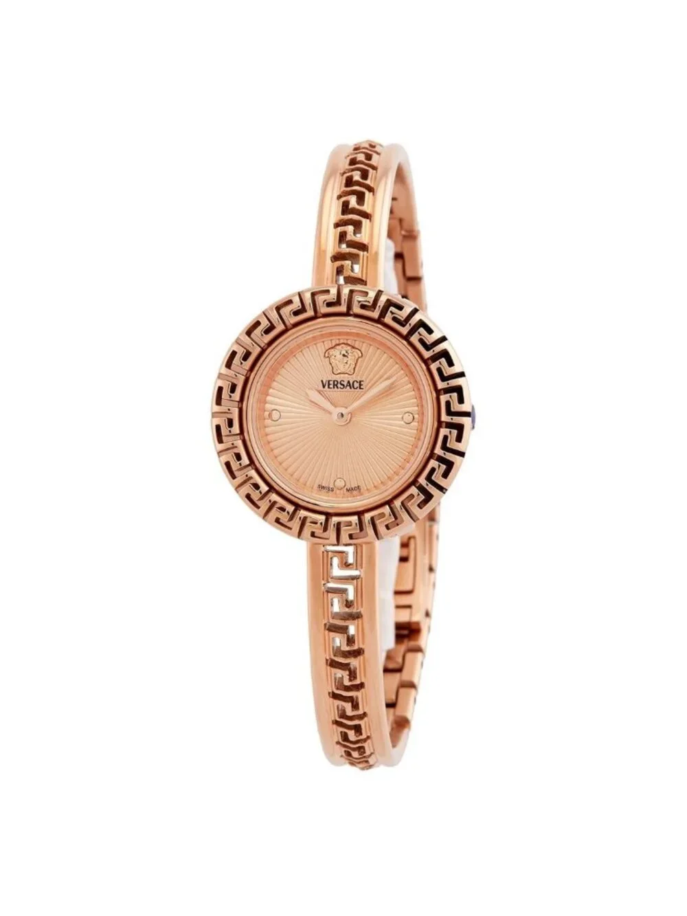 NWT Versace La Greca Quartz Rose Gold Dial Ladies Watch